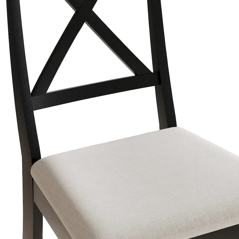 Chaise de salle à manger en bois de style fermier