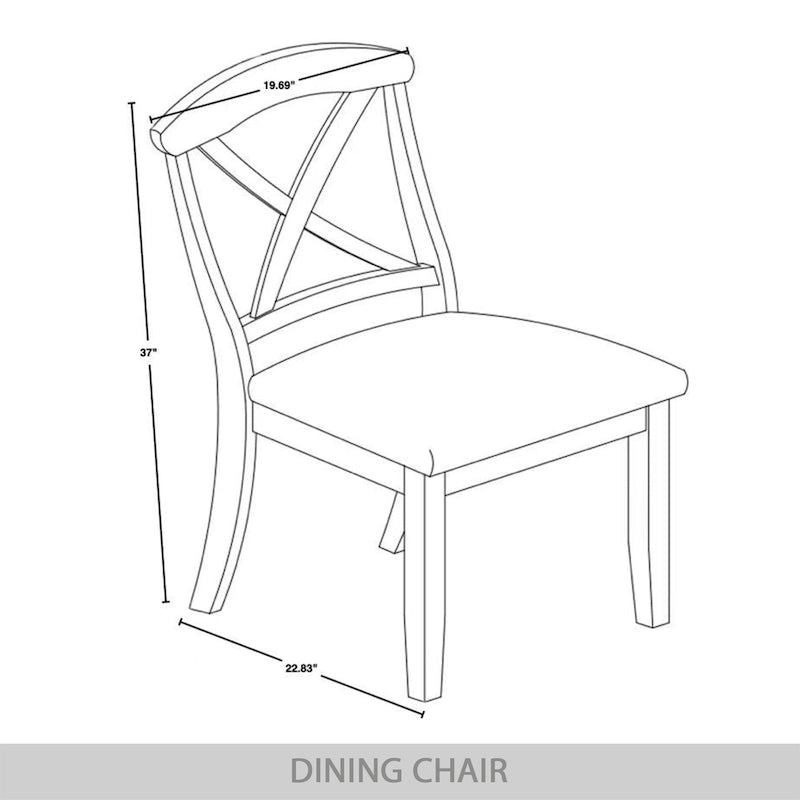 Chaise de salle à manger en bois de style fermier