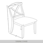 Chaise de salle à manger en bois de style fermier