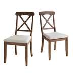 Chaise de salle à manger en bois de style fermier