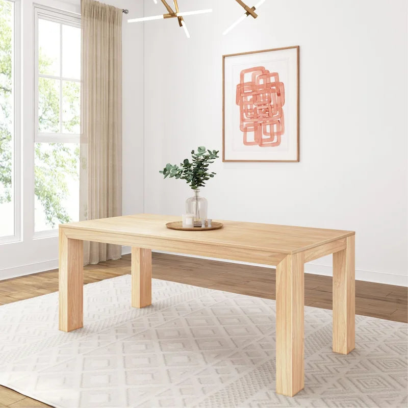 Table de salle à manger rectangulaire moderne de 72 po