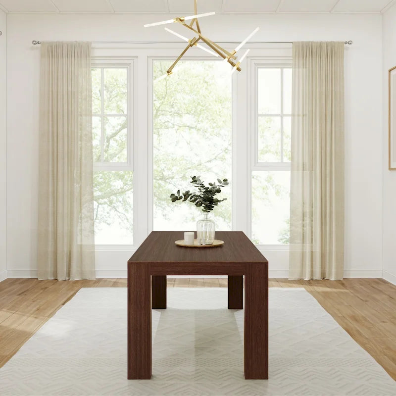 Table de salle à manger rectangulaire moderne de 72 po