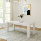 Table de salle à manger rectangulaire moderne de 72 po