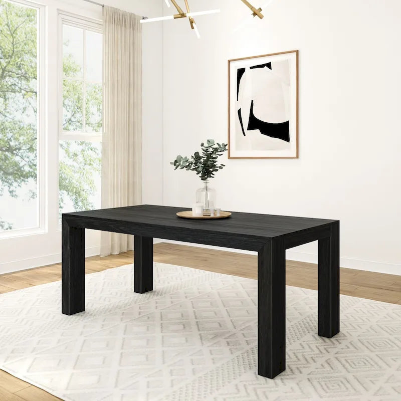 Table de salle à manger rectangulaire moderne de 72 po