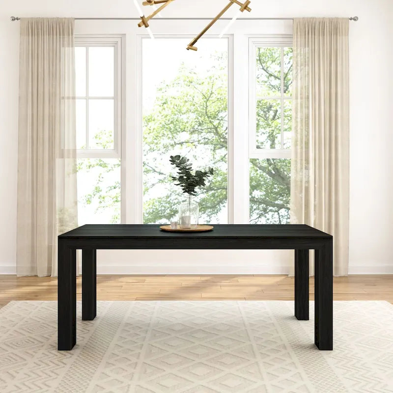 Table de salle à manger rectangulaire moderne de 72 po