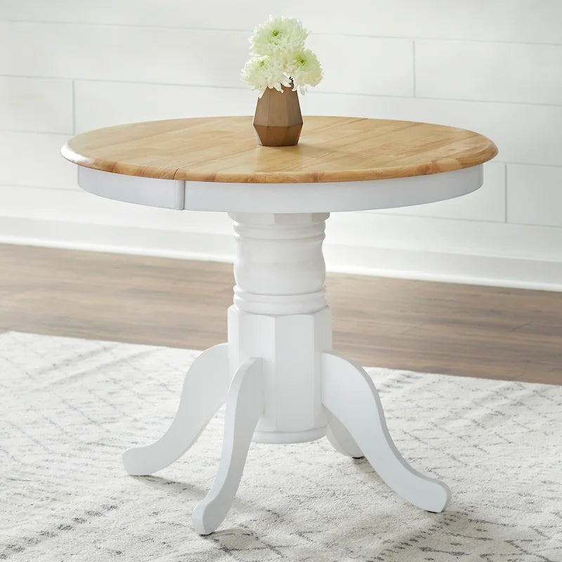 Table de salle à manger de ferme en bois massif avec rallonge