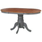 Table de salle à manger de ferme en bois massif avec rallonge