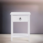 Table d'appoint en bois peu encombrante avec tiroir de rangement et compartiment spacieux