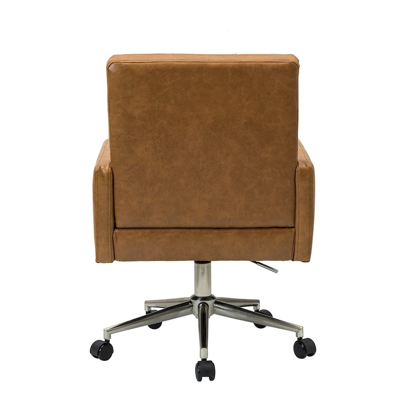 Chaise de bureau moderne en cuir vegan réglable en hauteur