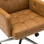 Chaise de bureau moderne en cuir vegan réglable en hauteur