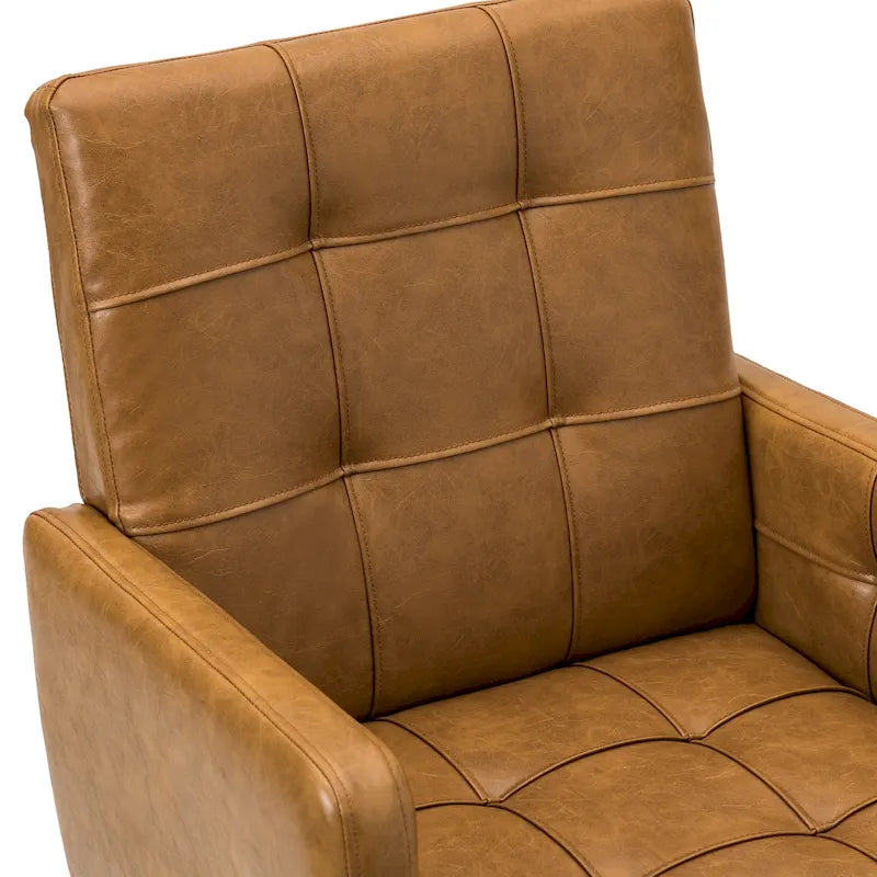 Chaise de bureau moderne en cuir vegan réglable en hauteur