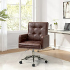 Chaise de bureau moderne en cuir vegan réglable en hauteur