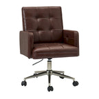 Chaise de bureau moderne en cuir vegan réglable en hauteur