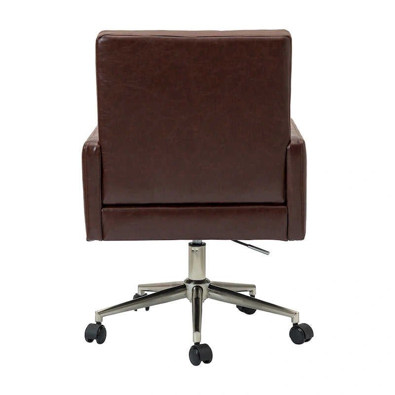 Chaise de bureau moderne en cuir vegan réglable en hauteur