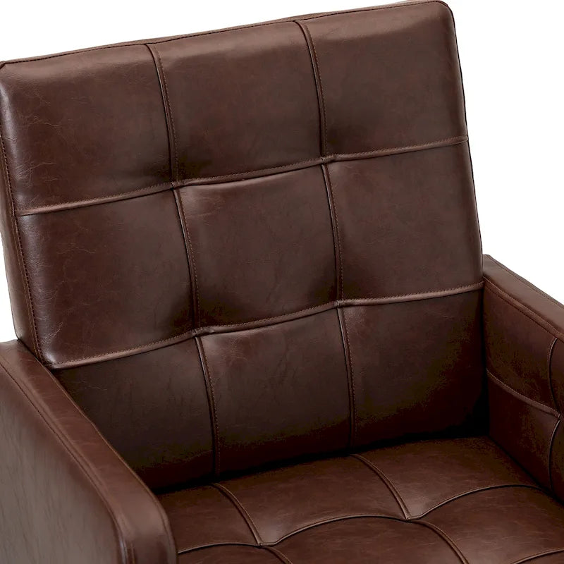 Chaise de bureau moderne en cuir vegan réglable en hauteur