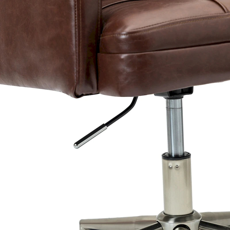 Chaise de bureau moderne en cuir vegan réglable en hauteur
