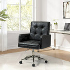 Chaise de bureau moderne en cuir vegan réglable en hauteur