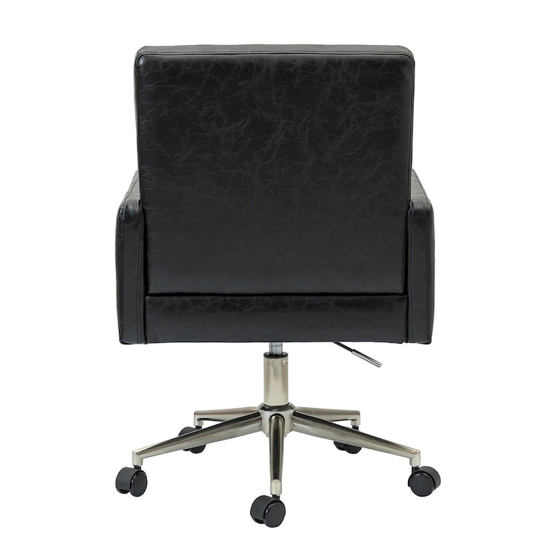 Chaise de bureau moderne en cuir vegan réglable en hauteur