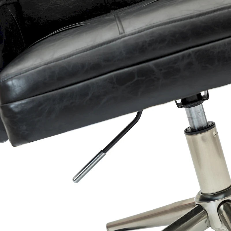 Chaise de bureau moderne en cuir vegan réglable en hauteur