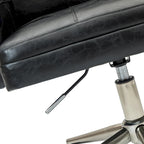 Chaise de bureau moderne en cuir vegan réglable en hauteur
