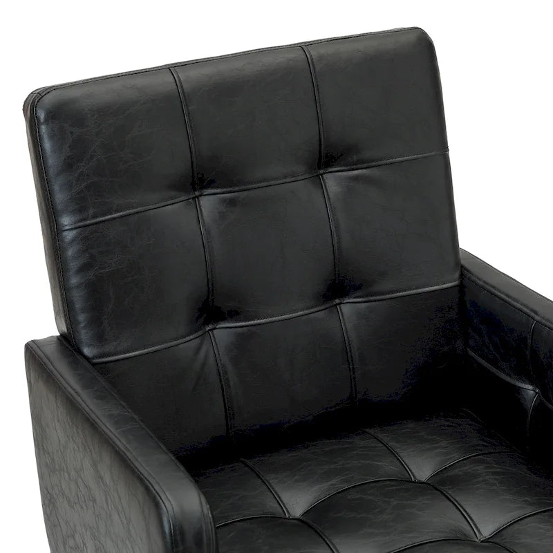 Chaise de bureau moderne en cuir vegan réglable en hauteur