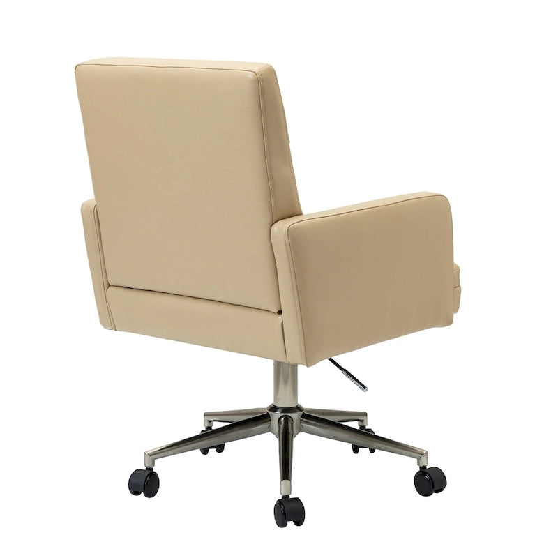 Chaise de bureau moderne en cuir vegan réglable en hauteur