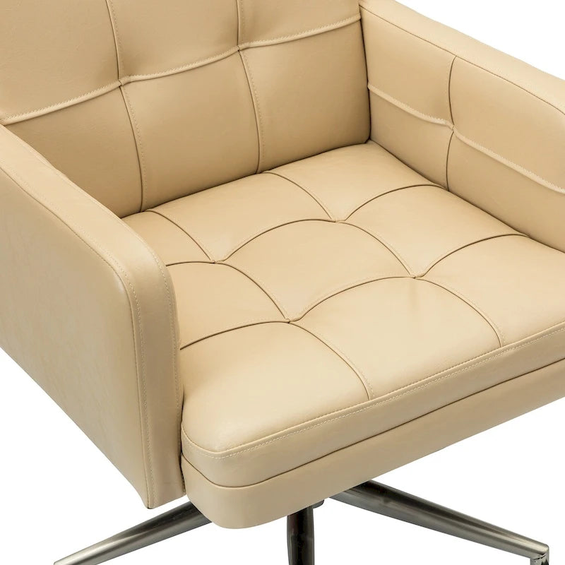 Chaise de bureau moderne en cuir vegan réglable en hauteur