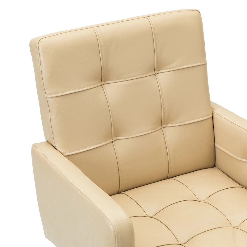 Chaise de bureau moderne en cuir vegan réglable en hauteur