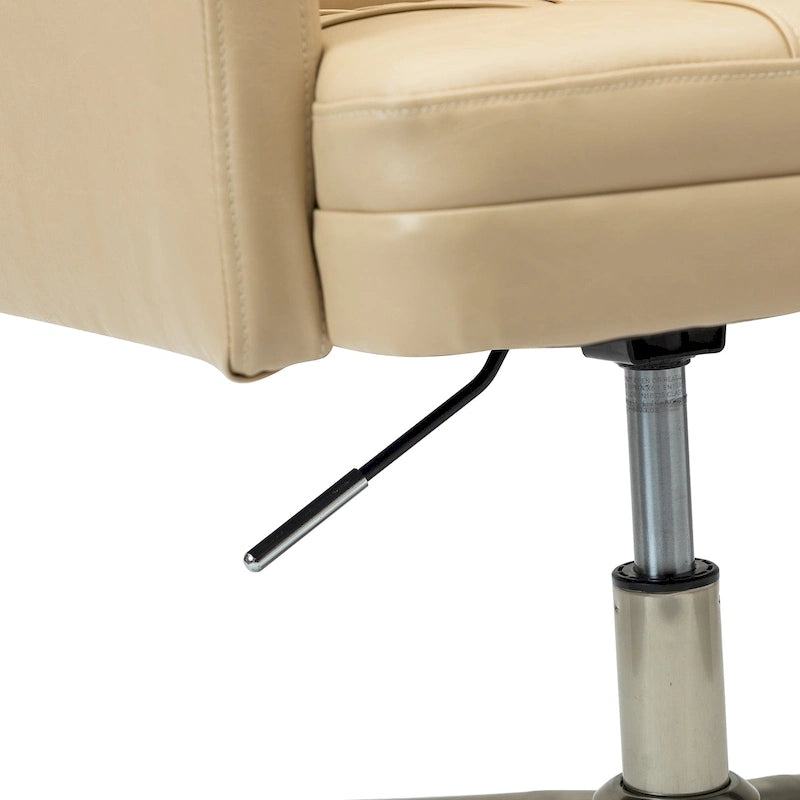 Chaise de bureau moderne en cuir vegan réglable en hauteur