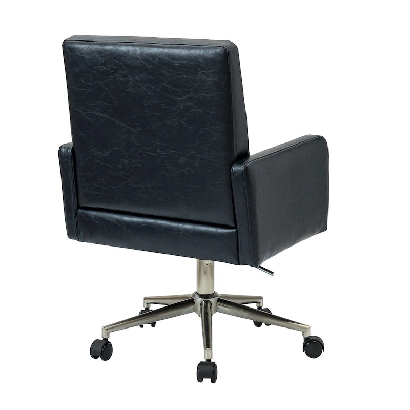 Chaise de bureau moderne en cuir vegan réglable en hauteur