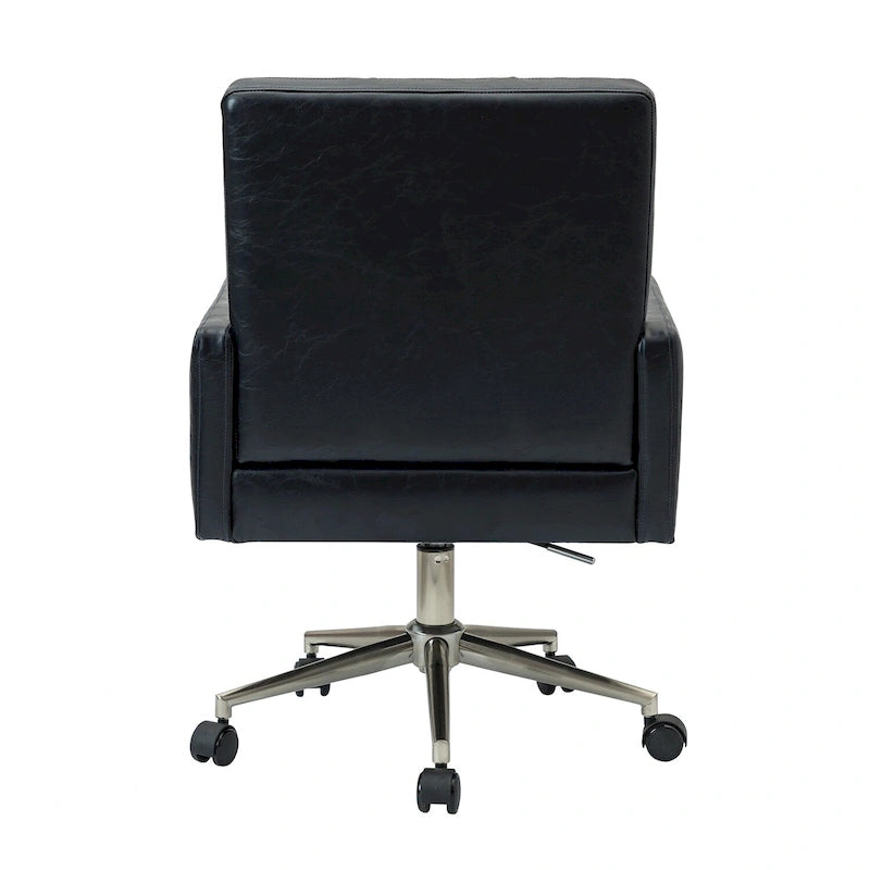 Chaise de bureau moderne en cuir vegan réglable en hauteur