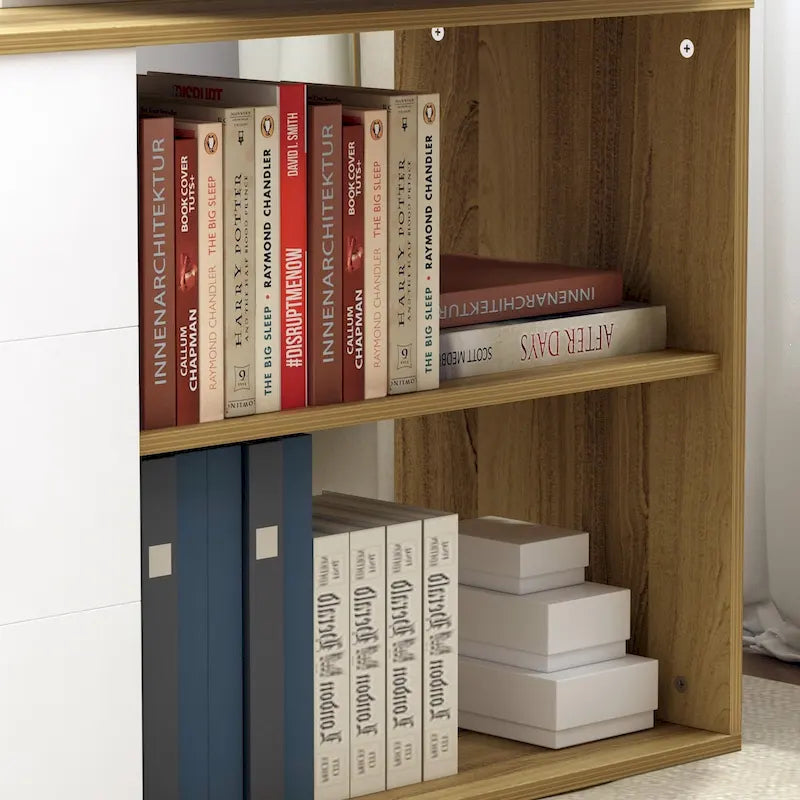 Bureau de direction en L avec 3 tiroirs pour la maison et le bureau