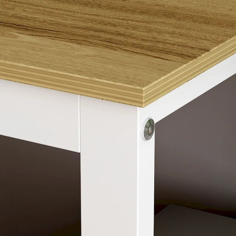 Bureau de direction en L avec 3 tiroirs pour la maison et le bureau