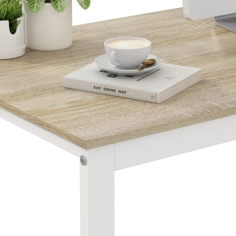 Bureau de direction en L avec 3 tiroirs pour la maison et le bureau