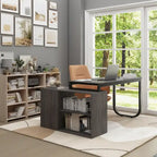 Bureau de direction en L avec 3 tiroirs pour la maison et le bureau