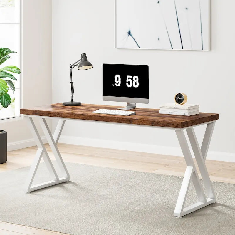 Bureau d'ordinateur robuste de 55 pouces, bureau de travail