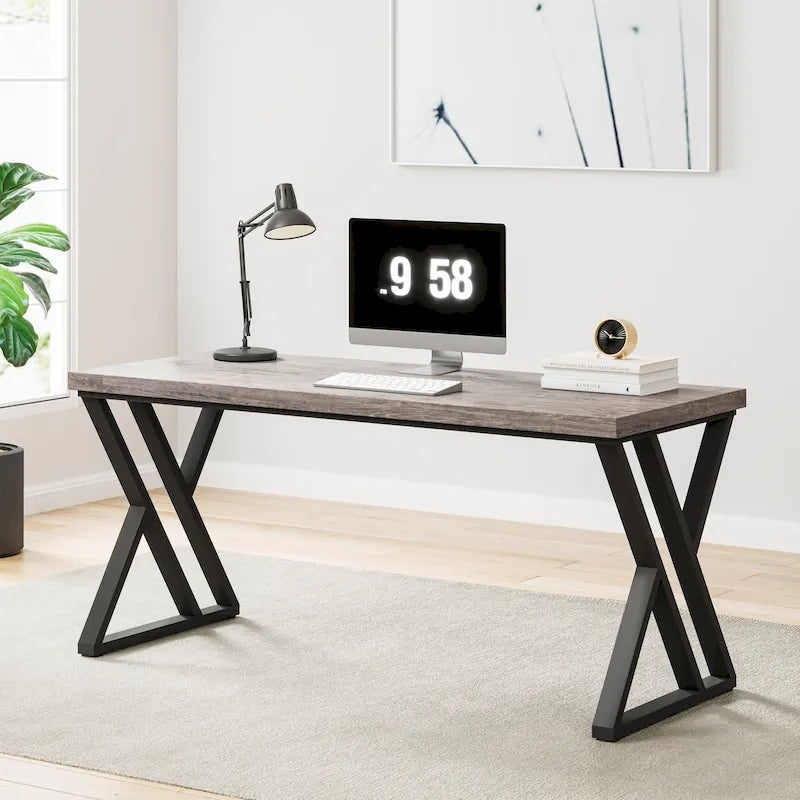 Bureau d'ordinateur robuste de 55 pouces, bureau de travail