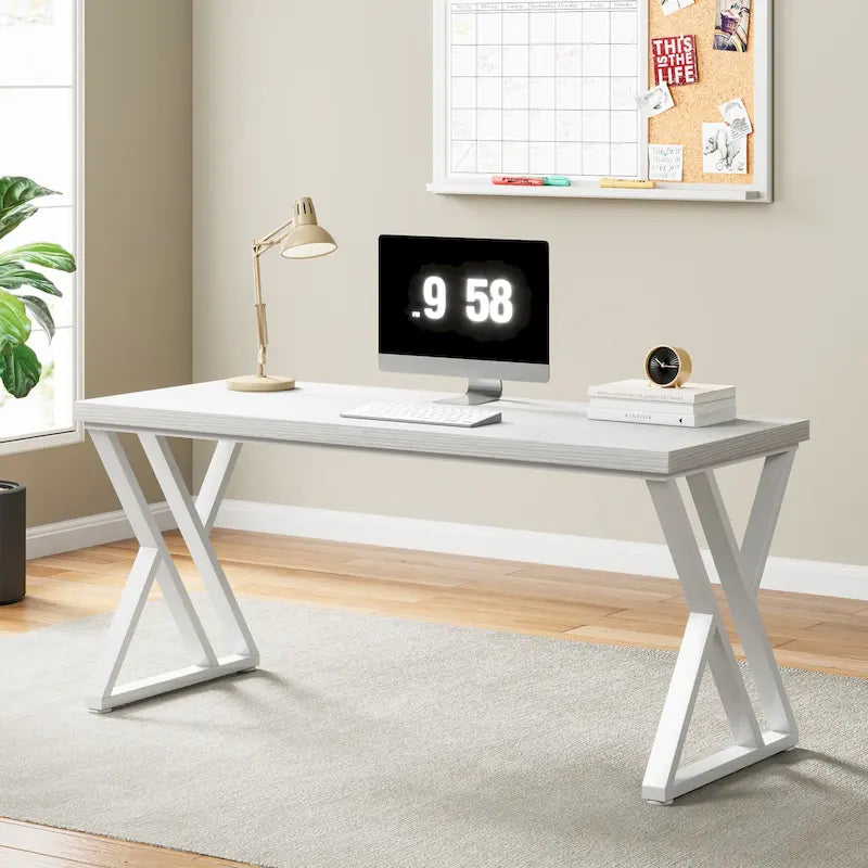 Bureau d'ordinateur robuste de 55 pouces, bureau de travail