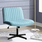 Chaise de bureau pivotante moderne sans accoudoirs en tissu rembourré Criss Cross