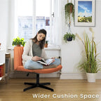 Chaise de bureau pivotante moderne sans accoudoirs en tissu rembourré Criss Cross