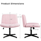 Chaise de bureau pivotante moderne sans accoudoirs en tissu rembourré Criss Cross