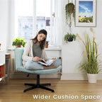 Chaise de bureau pivotante moderne sans accoudoirs en tissu rembourré Criss Cross