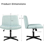 Chaise de bureau pivotante moderne sans accoudoirs en tissu rembourré Criss Cross