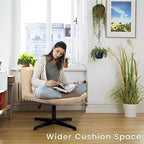 Chaise de bureau pivotante moderne sans accoudoirs en tissu rembourré Criss Cross