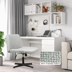 Chaise de bureau pivotante moderne sans accoudoirs en tissu rembourré Criss Cross