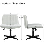 Chaise de bureau pivotante moderne sans accoudoirs en tissu rembourré Criss Cross