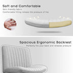 Chaise de bureau pivotante moderne sans accoudoirs en tissu rembourré Criss Cross