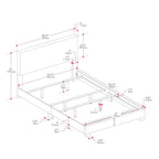 Lit King moderne Nova, sommier tapissier requis