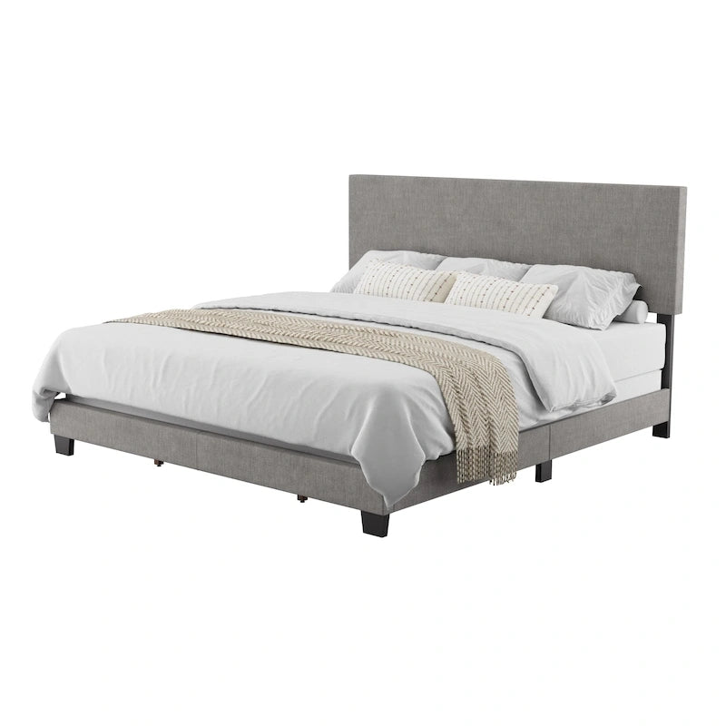 Lit King moderne Nova, sommier tapissier requis