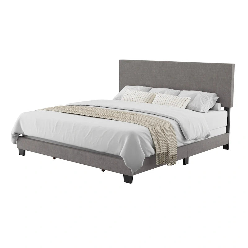 Lit King moderne Nova, sommier tapissier requis